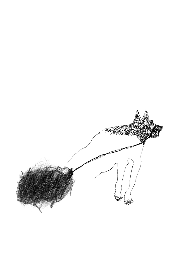 Dessin de Nicole Panneton - Porter son fardeau - Graphite et feutre - Cahier de croquis - 2012