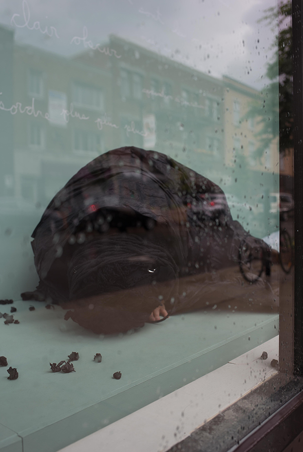 Nicole Panneton - Taire ce qui ne peut être dévoilé - L'Écrin - L'imprimerie centre d'artistes - Performance du 20 juin 2018 - Crédit photo Mariane Stratis - IMG_5843