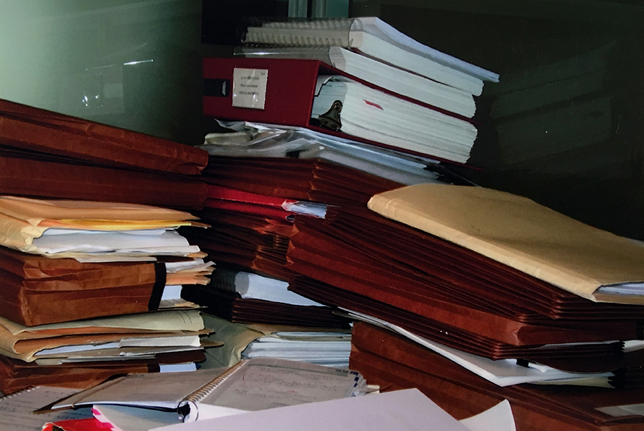 Nicole Panneton - Mâcher le stress au quotidien - Côté gauche de mon cubicule - Photographie - 2011